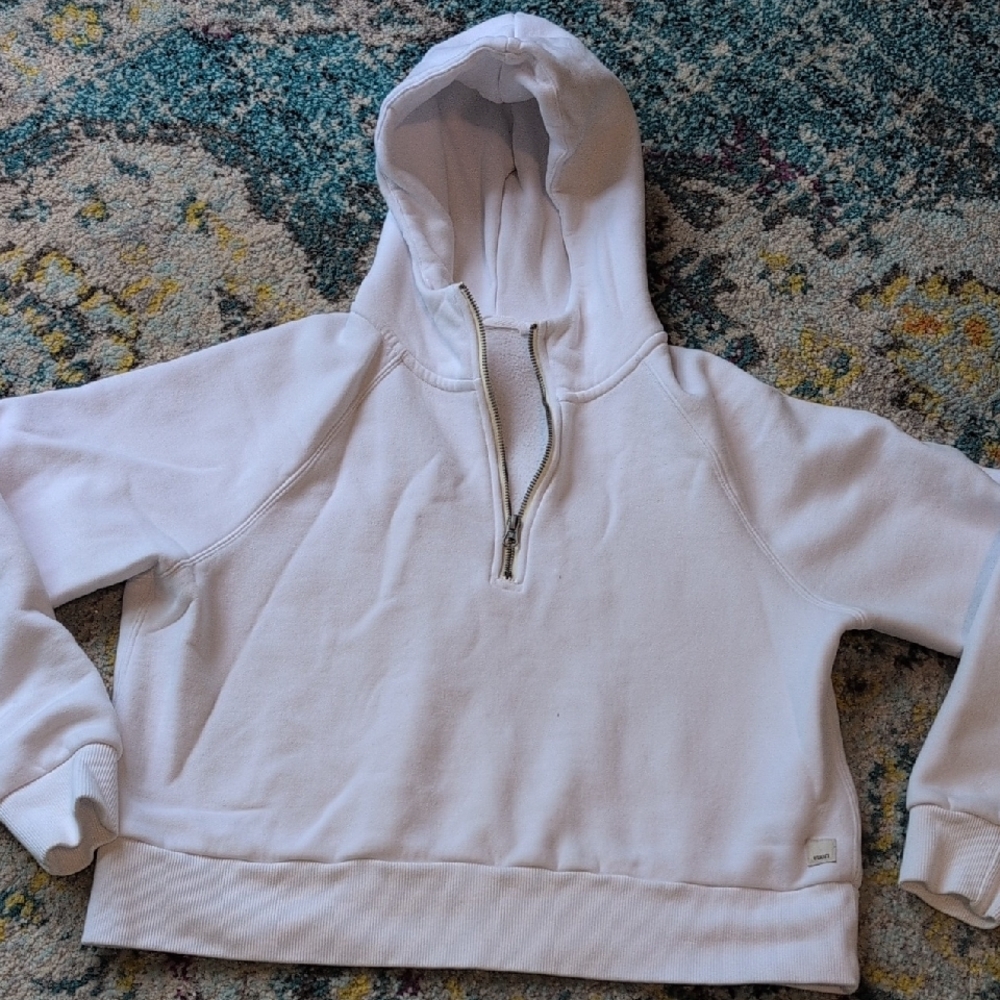 Vuori Sedona White Half-Zip Hoodie